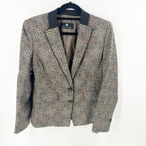 ✅ RENA LANGE BLAZER BLACK/BROWN SIZE 12